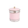 Julia Knight Bath Accessories | Cascade 5.5" Covered Canister Pink Lace