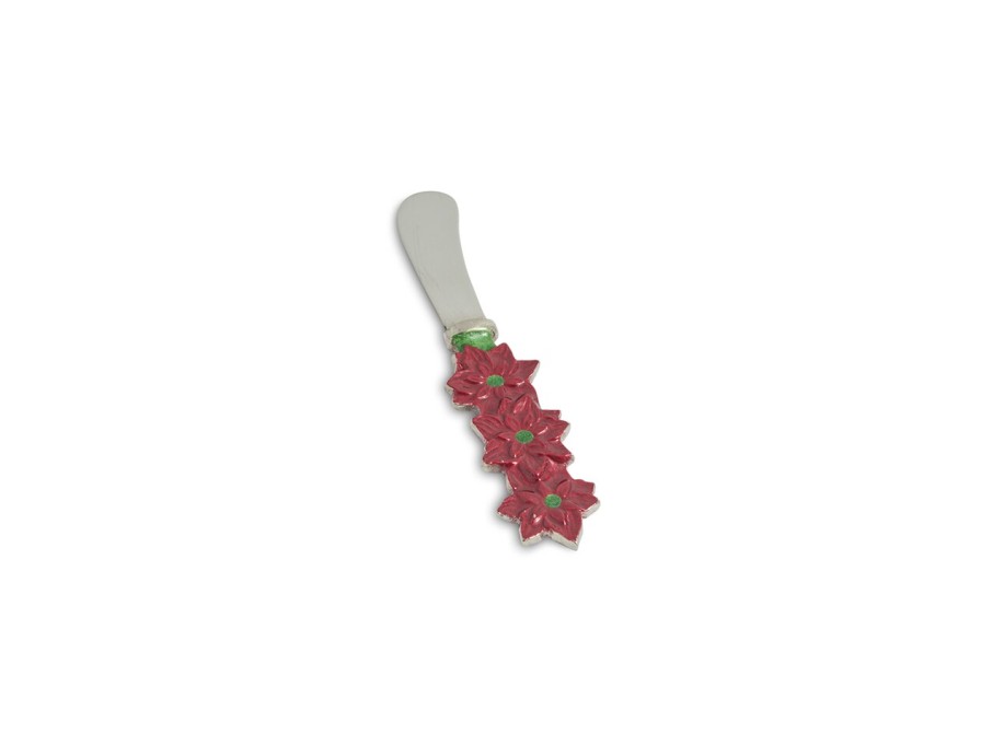 Julia Knight Serving Utensils | Poinsettia Spreader Pomegranate