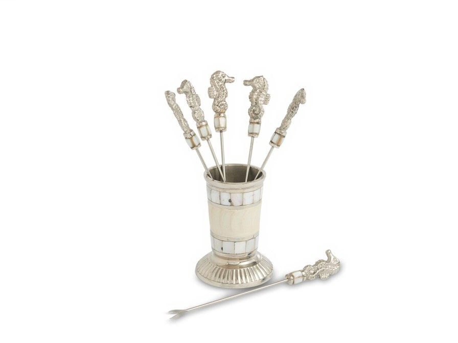 Julia Knight Serving Utensils | Sea Horse Cocktail Pick Set