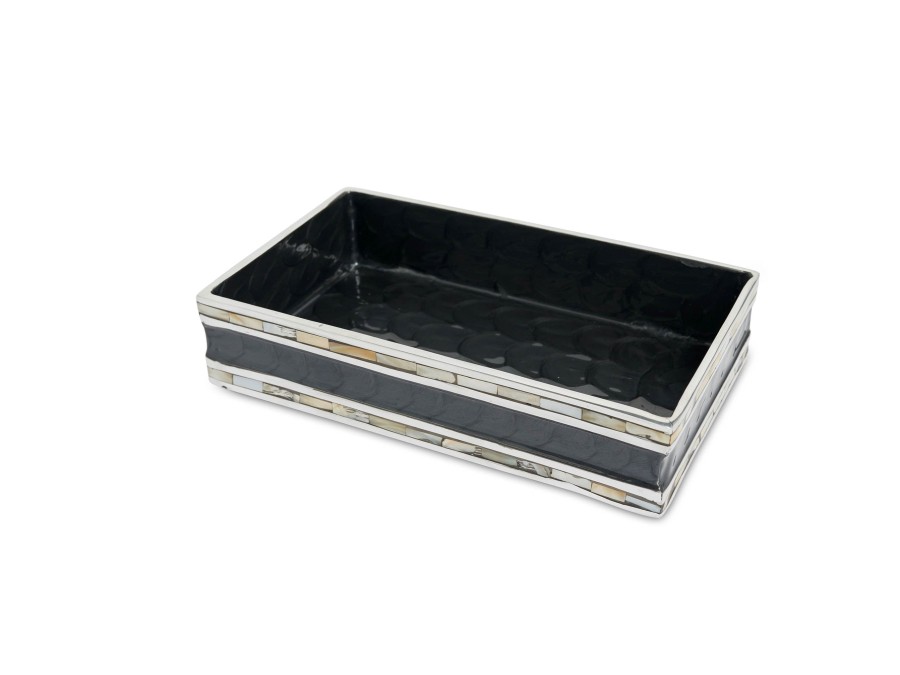 Julia Knight Bath Accessories | Classic 9" Guest Towel Tray Caviar