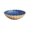 Julia Knight Decor | Peony 15" Round Bowl Gold Sapphire