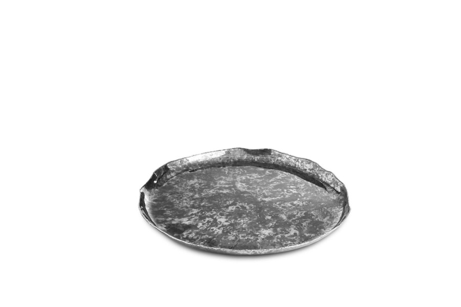 Julia Knight Decor | Cascade 13" Round Tray Graphite