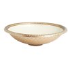 Julia Knight Decor | Florentine 15" Round Bowl Gold Snow