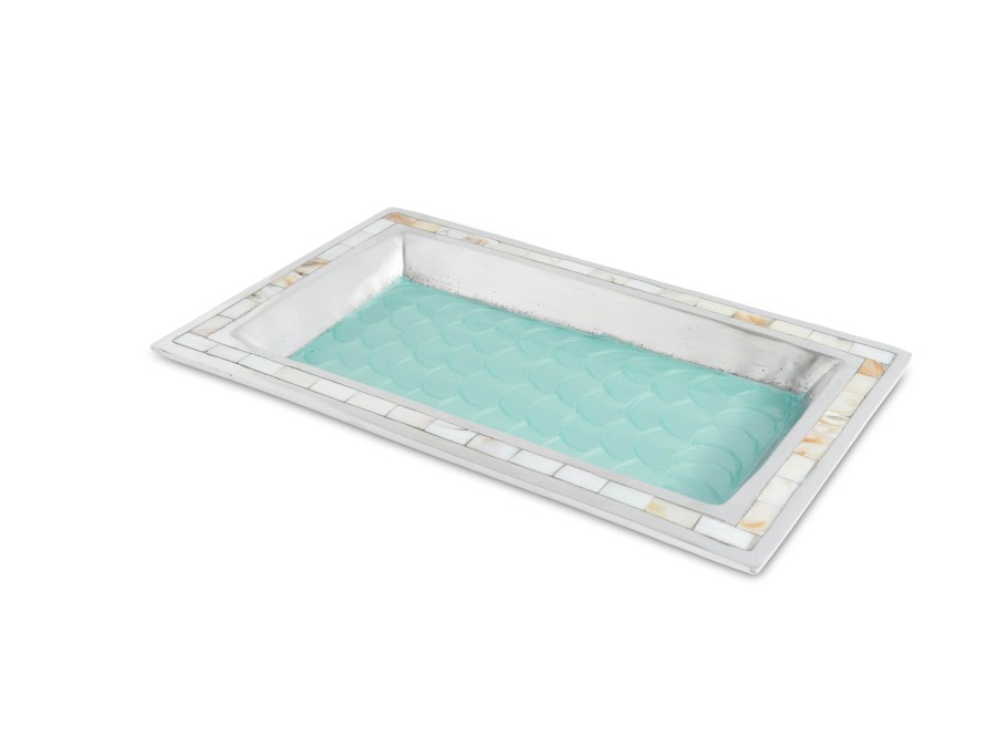 Julia Knight Bath Accessories | Classic 12" Vanity Tray Aqua