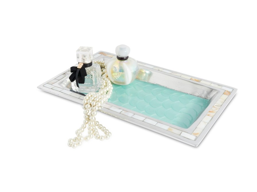 Julia Knight Bath Accessories | Classic 12" Vanity Tray Aqua