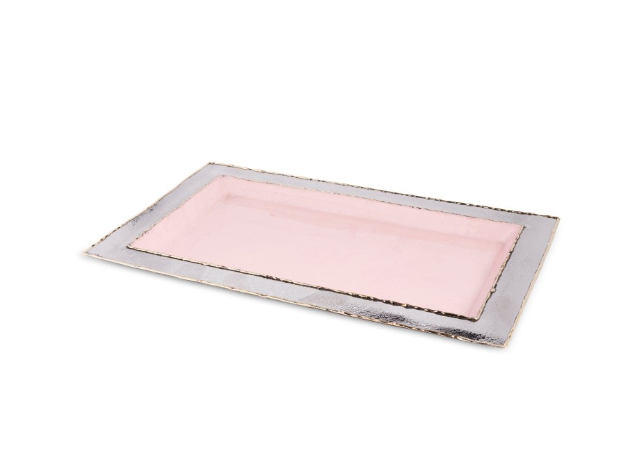 Julia Knight Bath Accessories | Cascade 12" Vanity Tray Pink Lace